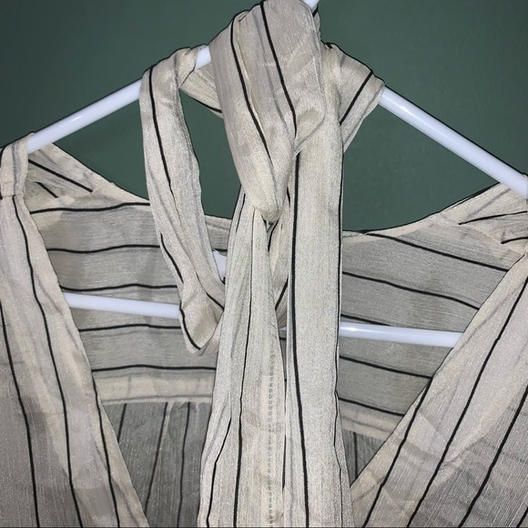 Line + Dot Semi Sheer Striped Blouse NWT - Picture 5 of 10